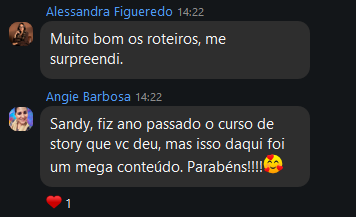 Depoimento de aluna