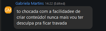 Depoimento de aluna