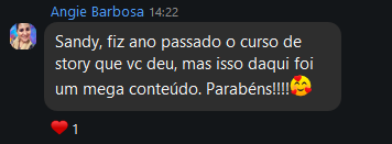 Depoimento de aluna